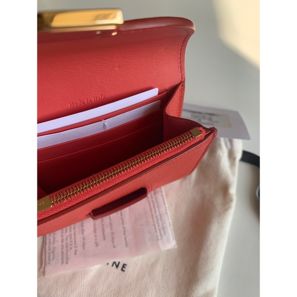 NWT Celine Trotteur  Red Wallet Card Holder - Picture 9 of 13